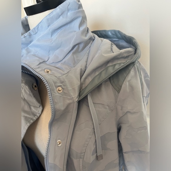 Blanc Noir Camo Anorak Light Blue Rain Jacket - Picture 8 of 15